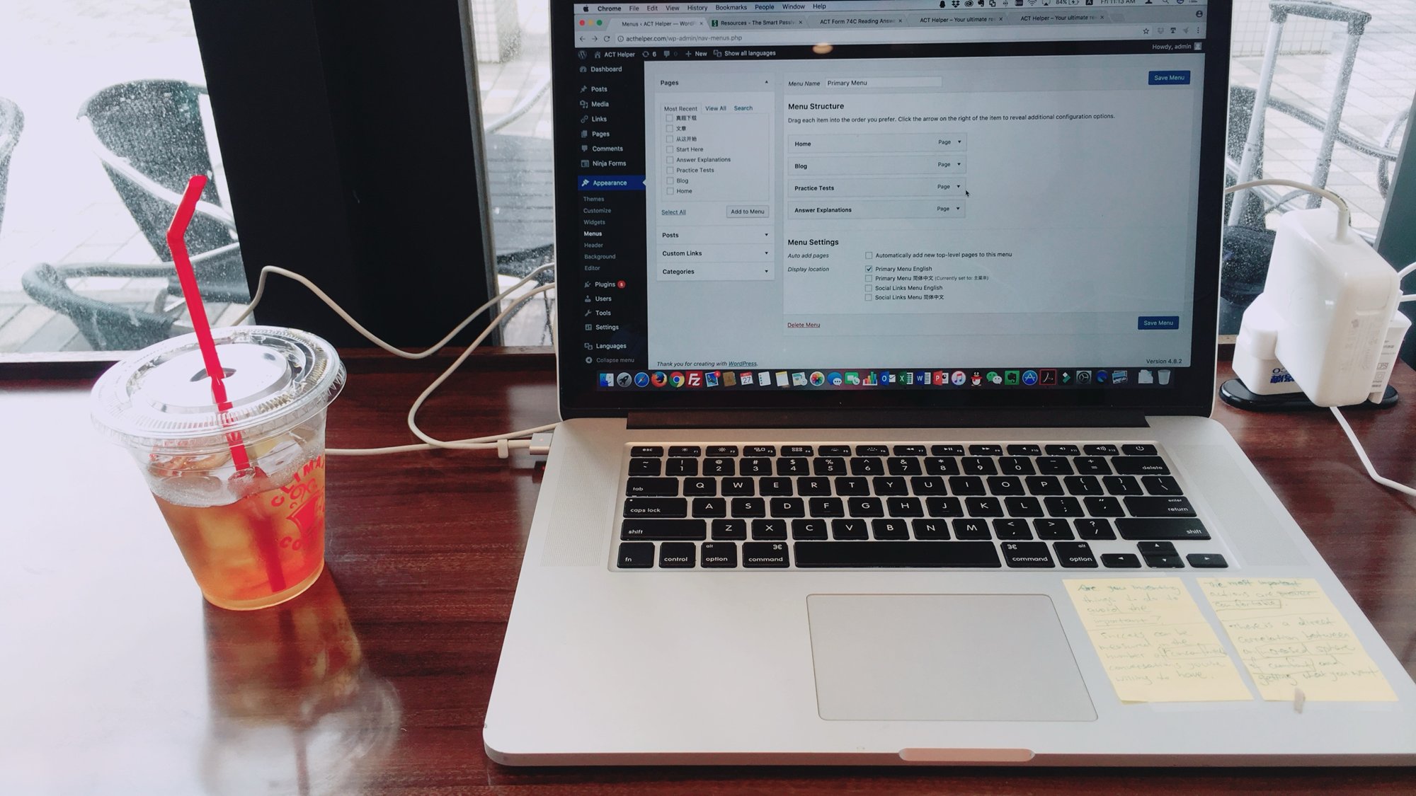 Working on ACT Helper at Climax Coffee, 2017