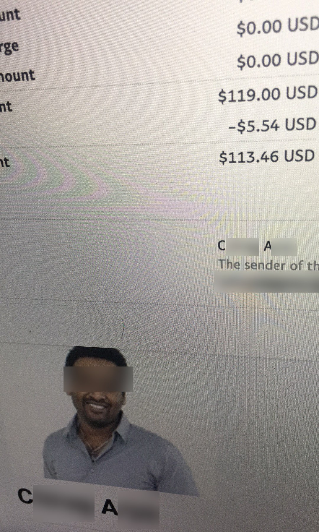 My first customer, a tutor (details blurred for privacy)